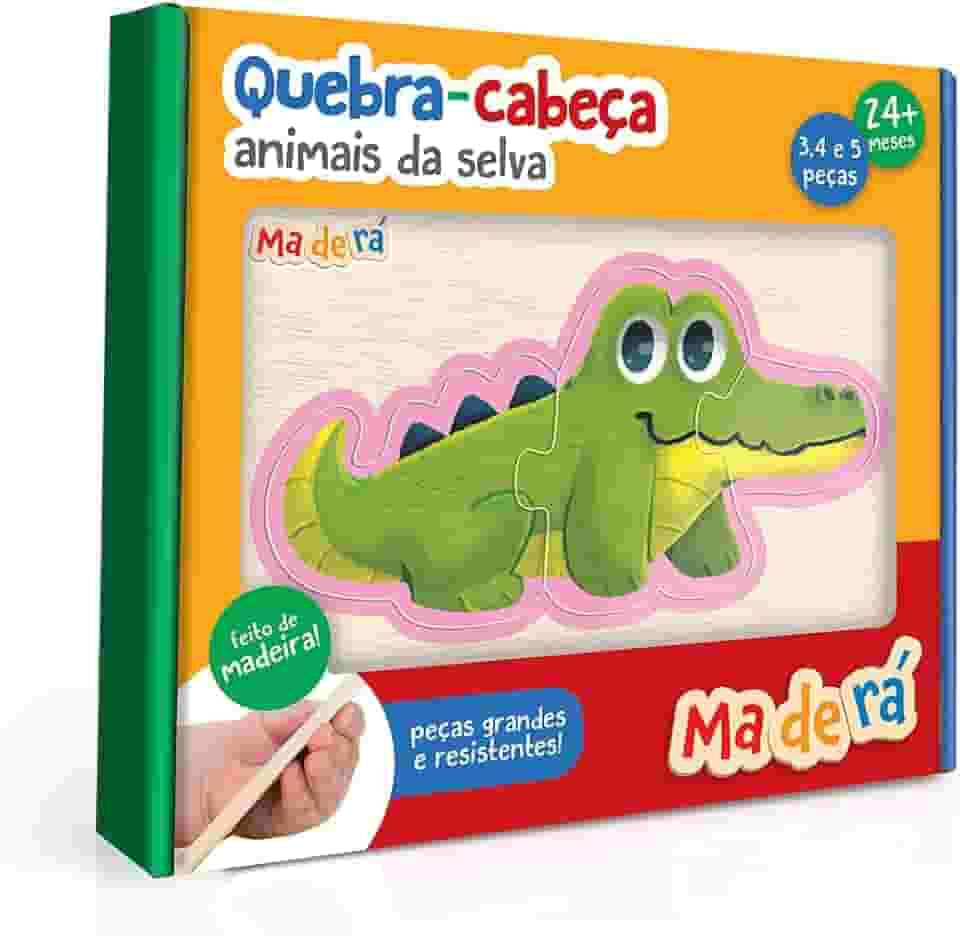 Toyster - Animais da Selva - Quebra-Cabeça - 3, 4 e 5 peças - Maderá