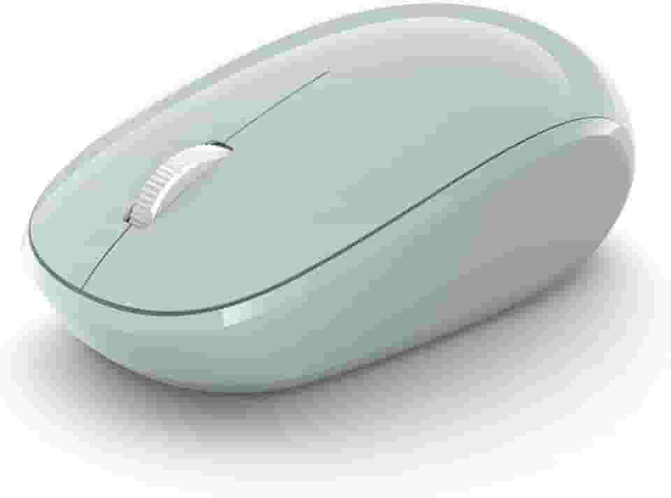 Microsoft Mouse Bluetooth - menta. Design confortável, uso direito/esquerdo, roda de rolagem de 4 vias, mouse bluetooth sem fio para PC/laptop/desktop, funciona com computadores Mac/Windows