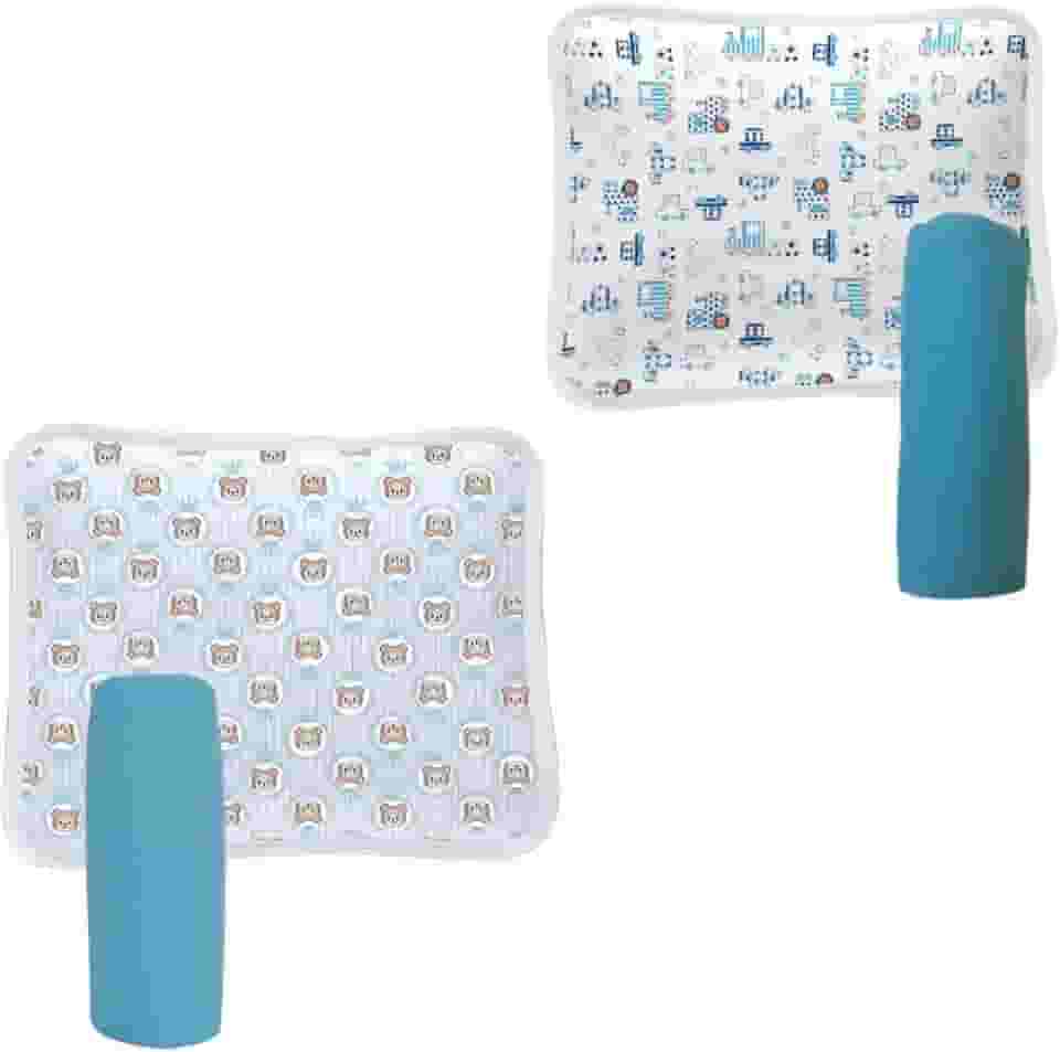 Jogo Lençol Berço Americano 2 Kits De Lençol Com Elastico e Fronha Estampa Menino