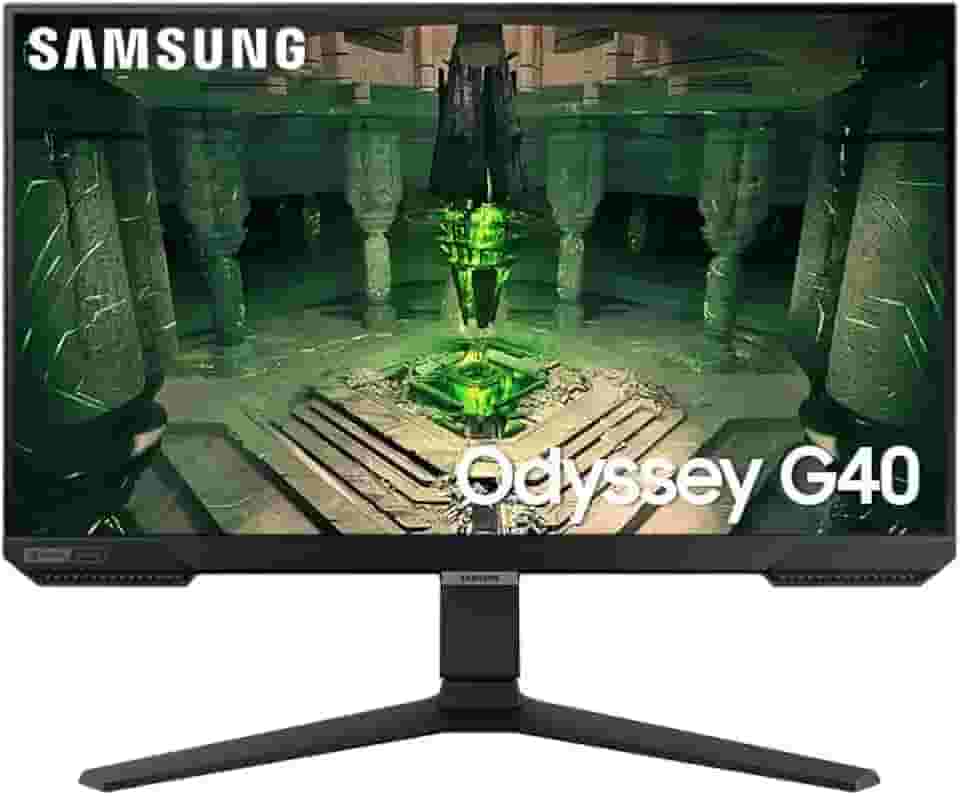 Monitor Gamer Samsung Odyssey G40, 25"/27", FHD, 240 Hz, 1ms, com ajuste de altura, HDMI, DP, Gsync, Freesync, Preto