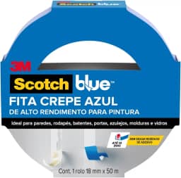 Scotch, 3M, Bluetape, Fita Crepe Profissional - 18 mm x 50 m