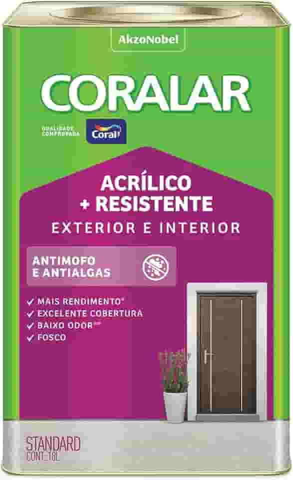 CORALAR ACRÍLICO MAIS RESISTENTE BRANCO 18L - CORAL
