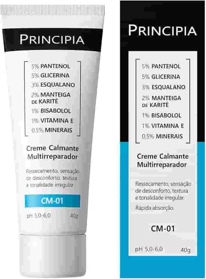 PRINCIPIA, Creme Facial Calmante Multirreparador 17,5% Mix de Ativos CM-01
