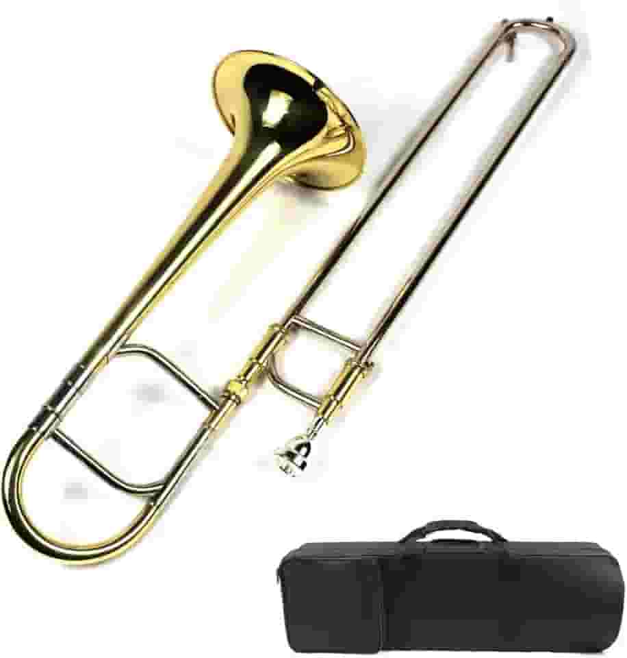 Trombone Eb Alto com caixa e bocal - acabamento em laca dourado
