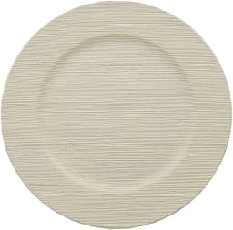 Mimo Style Sousplat Linho Beige - Produzido em Plástico Com Boa Estabilidade Térmica e Excelente Qualidade; Moderno e Versátil, Elegante e Charmoso Ideal Para Mesa Posta Em Buffets Eventos e Ocasiões