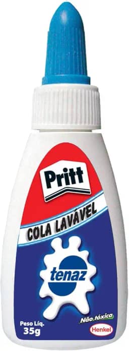 Cola Branca Pritt Tenaz, ideal para uso em casa, escola ou escritório, transparente, Cola escolar atóxica adequada para crianças, Embalagem 1x35g