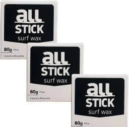 Parafina Surf All Stick 80g Kit com 4 Ou 5 Parafina Surf de Baixa Densidade All Stick 80g