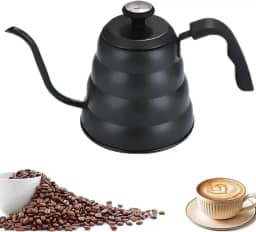 Chaleira Bico De Ganso Fino Barista Inox com Termômetro 1,2l (Preta)