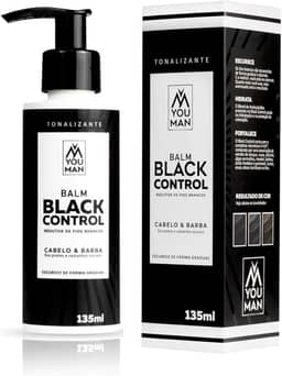 Balm Tonalizante Black Control Escurecedor Gradual Reduz Fios Brancos Cabelo e Barba 135ml You Man
