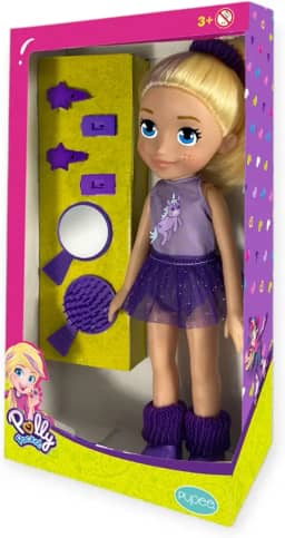 Boneca Polly Pocket GInasta 36cm Mattel Pupee
