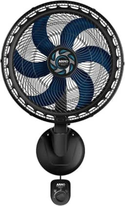 Ventilador de Parede Arno Xtreme Force Breeze 50cm VB51, 126W, 6 Pás, 3 Velocidades, Modo Sono Tranquilo, Oscilação 80º, 110V