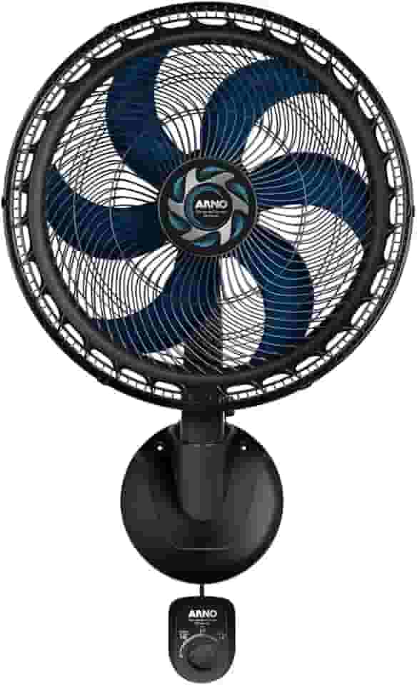 Ventilador de Parede Arno Xtreme Force Breeze 50cm VB51, 126W, 6 Pás, 3 Velocidades, Modo Sono Tranquilo, Oscilação 80º, 110V