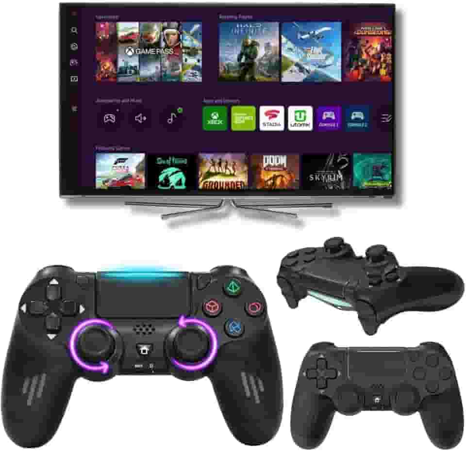Controle Sem Fio Bluetooth Joystick Compatível Com PS4 Slim Pro PC Gamer Playstation