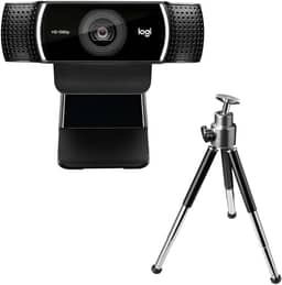 Webcam Full HD Logitech C922 Pro Stream com Microfone Embutido para Chamadas e Gravações em Video 1080p e Tripé Incluso - Compatível com Logitech Capture
