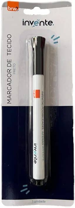 Caneta para Tecido Preta, BRW