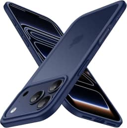 JETech Capa Fosca para iPhone 17 Pro 6,3 Polegadas, Proteção Contra Quedas de Nível Militar, Case Minimalista com Parte Traseira Translúcida Matte, Anti-Impressão Digital (Azul Escuro)