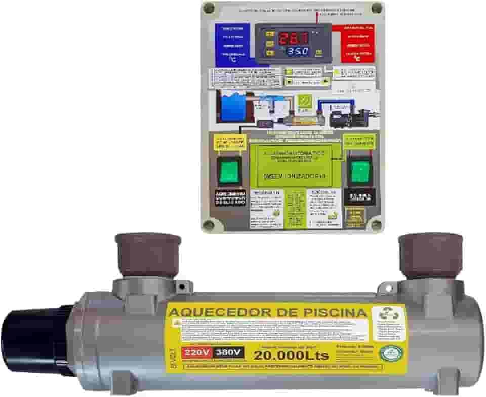 AQUECEDOR DE PISCINA ELÉTRICO AUTOMÁTICO 20.000 LITROS (220, Volts)