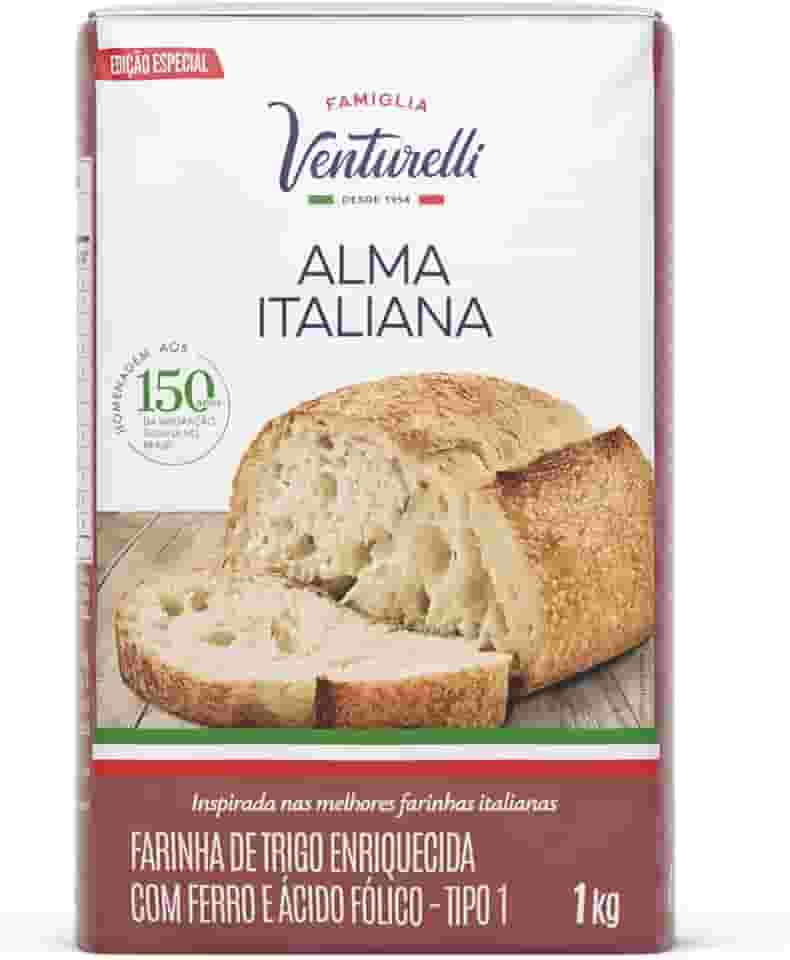 Farinha de Trigo Alma Italiana de 1 Kg, Tipo 1, Famiglia Venturelli.