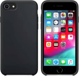 Capinha PRETA Compatível Com IPhone De TODAS AS LINHAS Escolha Seu modelo, Flexivel, Tecnologia anti impacto, Encaixe Preciso, Lavável, Aveludada com design PREMIUM (7-8-SE2-SE3)