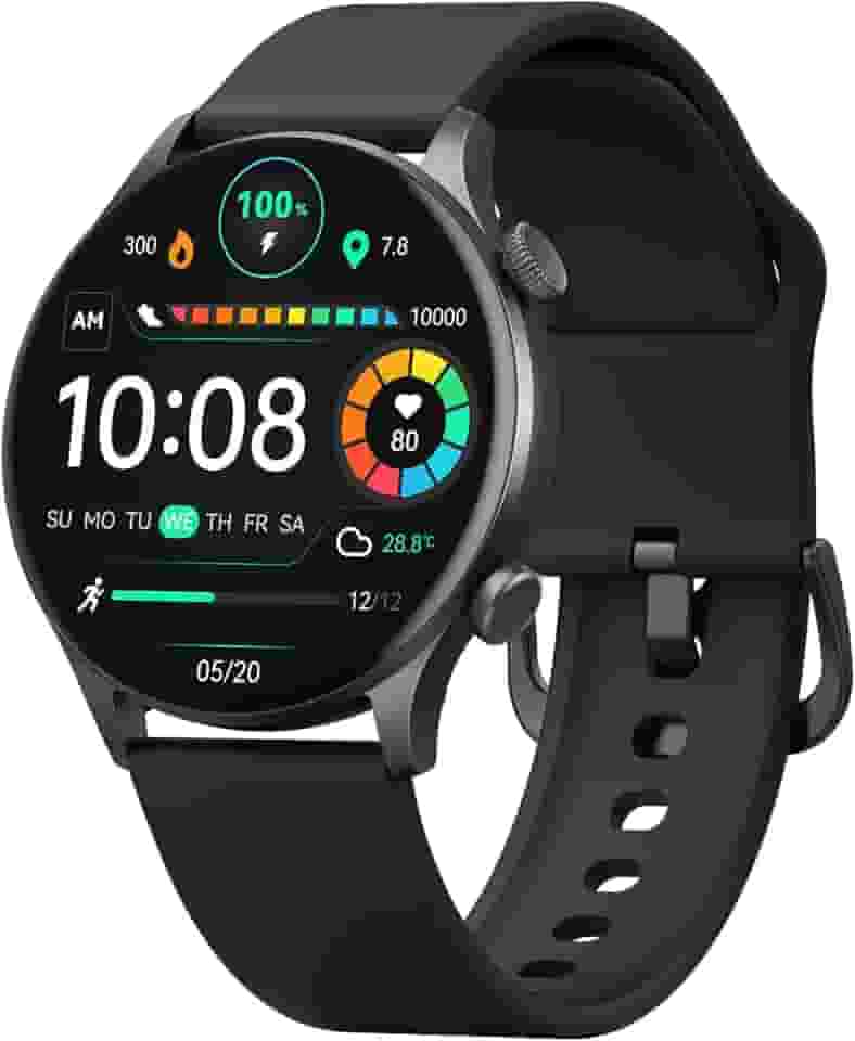 HAYLOU Solar Plus Smartwatch, 1.43 "AMOLED Display Bluetooth Telefone Chamada Relógio Inteligente para Homens e Mulheres, Exibição Sempre Ativa, Bluetooth 5.3