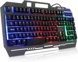 Teclado Gamer semi mecanico abnt2 para pc computador ps4 notebook iluminado led usb de metal