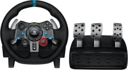 Volante e Pedais Logitech G29 Driving Force com Force Feedback para PS5, PS4, PS3 e PC