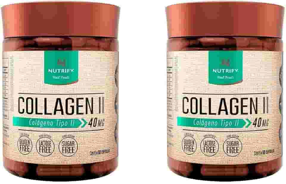 Kit 2X: Collagen II Colágeno Nutrify 60 Cápsulas