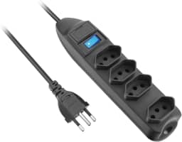 Filtro de Linha 4 Tomadas Elgin 2P+T 10A Preto Bivolt