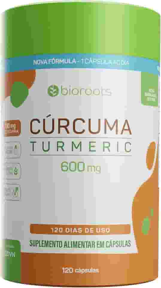 Cúrcuma 600 mg 120 Cápsulas - Bioroots - Antioxidante e Anti-inflamatório