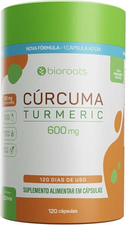 Cúrcuma 600 mg 120 Cápsulas - Bioroots - Antioxidante e Anti-inflamatório
