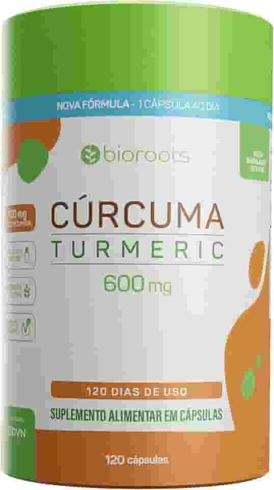 Cúrcuma 600 mg 120 Cápsulas - Bioroots - Antioxidante e Anti-inflamatório