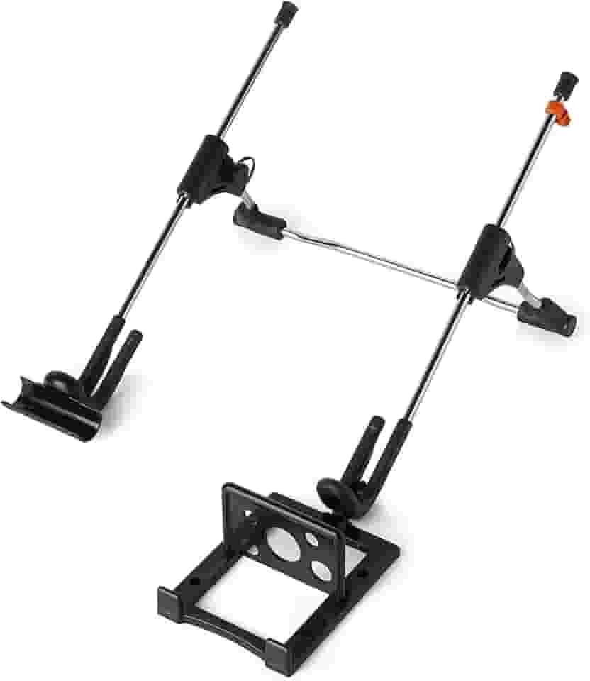 Suporte para Notebook em Aço Dobrável e Altura Ajustável c/Apoio de Celular NR17