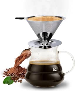 Coador Filtro De Café 103 Inox Peneira Aço Sem Uso De Papel Onyon