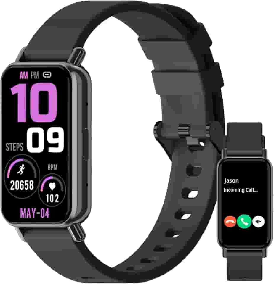 PEJE Band 1,1.45" TFT Tela, Smartwatchs,IP68 à Prova d‘Água,Relogio Smartwatch Feminino,100+ Modos Esportivos, Notificações Inteligentes, Assistente de Voz, Compatível com iOS/Android(Preto)