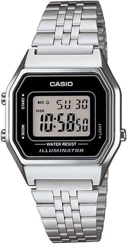Relógio Feminino Digital Casio Vintage LA680WA-1DF - Prata