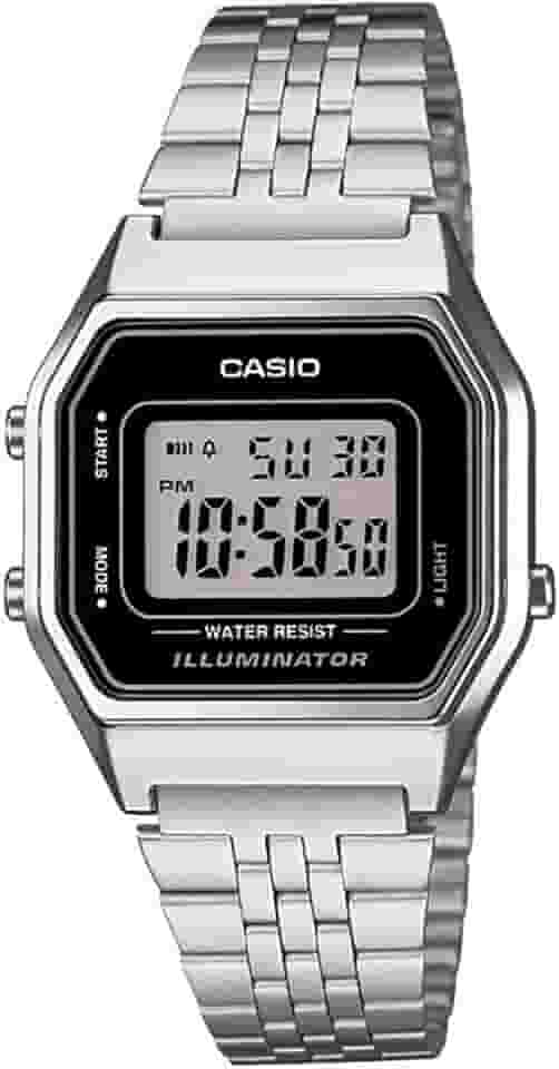 Relógio Feminino Digital Casio Vintage LA680WA-1DF - Prata