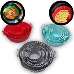 Conjunto de 6 Formas de Silicone para Culinária, Tamanhos Sortidos, Cores sortidas