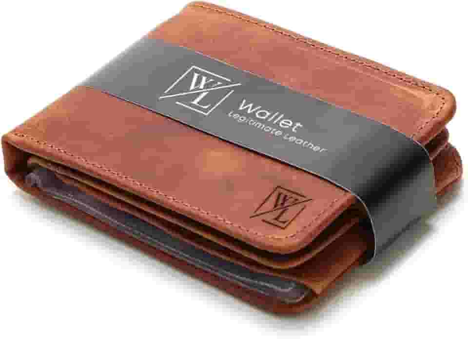 Carteira Masculina Em Couro Porta Cartão Documentos Moderna Zíper Horizontal Grande Wl