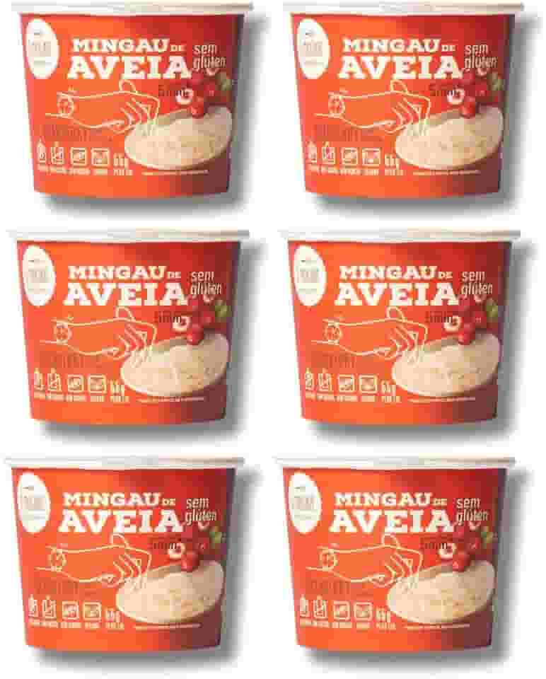 Mingau de Aveia Cranberry com Quinoa Sem Açúcar, Sem Glúten, Sem Leite e Vegano - 06 UNIDADES (pronto em 05 minutos)