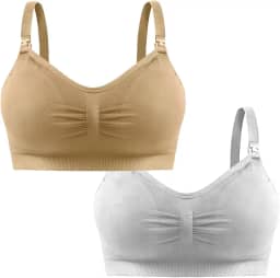 KIT 2 Sutiã Amamentação Sem Costura Gestante Mãe Pós Parto