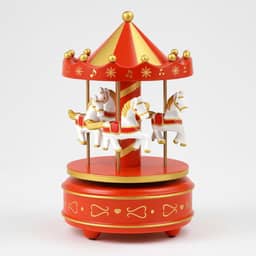 Caixinha Carrossel Musical A Corda Enfeite Decoração Para natal