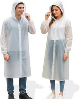 Capa De Chuva Adulta Unissex Transparente Grossa Reforçada e Resistente Eva Pvc LucTec