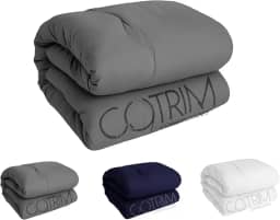 Edredom CASAL Algodao 200 FIOS Avulso Dupla face HOTEL POUSADA (CINZA, CASAL/QUEEN)