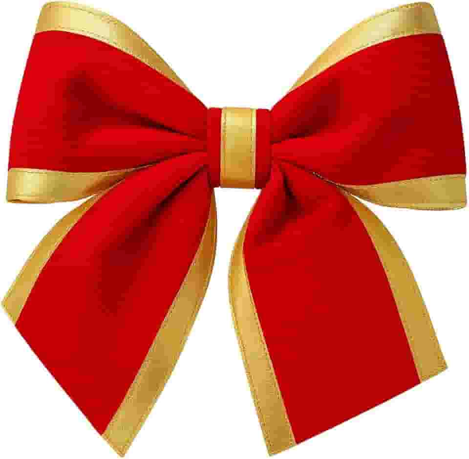 Laço Natalino Vermelho e Dourado 25x23 cm – Enfeite Clássico de Natal para Árvore, Guirlanda, Porta, Presente ou Carro, Decoração Elegante e Sofisticada Veludo