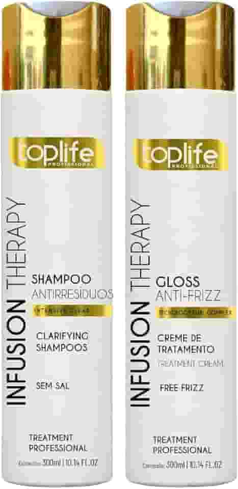 Kit Escova Progressiva Infusion Therapy Toplife Profissional 2x300ml