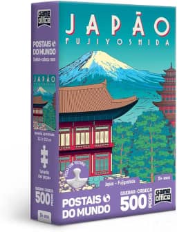 Toyster - Quebra-cabeça: Postais do Mundo - Japão - Fujiyoshida - 500 peças nano - Game Office