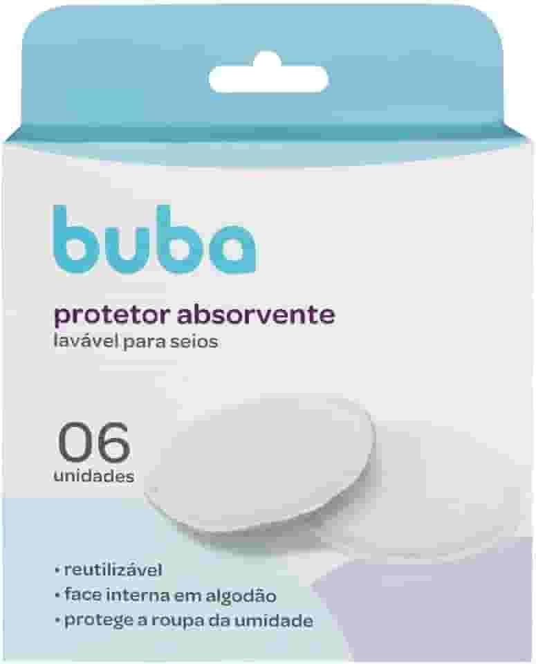 Buba Kit Protetores Absorventes P/Seios Lavaveis Buba Branco