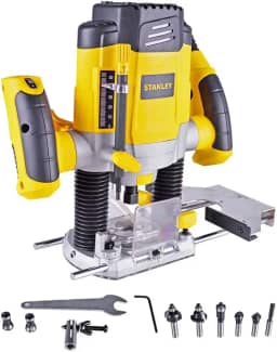 Stanley Tupia Eletrônica de Colunas com Sistema de Extração, Ferramenta com 6 Fresas e Pinças, Controle de Profundidade, Potência 1200W, Modelo SRR1200, 110V