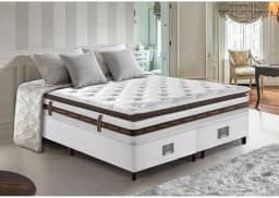 Cama Box King Colchão + Box 193x203 Molas Ensacadas Cama Inbox Relax Pillow