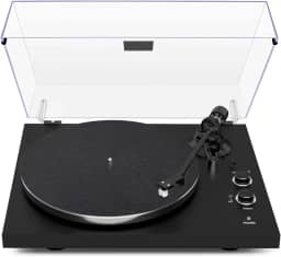 VEDO Toca-Discos Profissional com Bluetooth Bidirecional para Vinis 7/10/12 Polegadas, 2 Velocidades (33/45 RPM), Saída RCA, Design em Madeira e Adaptador 12V Incluso - Colecionadores 110V/220V